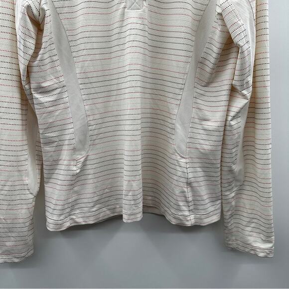 Nike Golf White Multicolor Pinstripe Long Sleeve Collared Button Jacket Size M - Picture 3 of 8